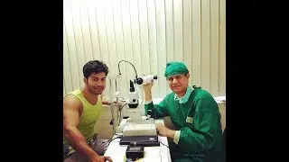 Varun Dhawan  at  Ojas Eye Hospital with Dr Niteen Dedhia