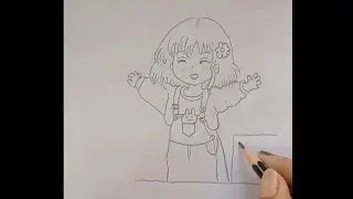 Cute girl drawing easy 