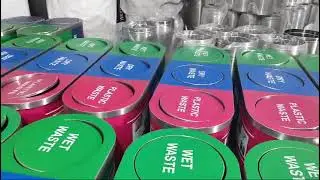 Stainless steel trio dustbin | Available on IndiaMART