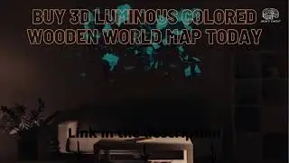 Buy 3D Luminous Colored Wooden World Map today | Best in Market