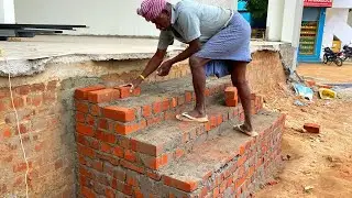 Technical Stairs Construction_Door Entrance BrickStairs Accurate Build For Building|Staircase Design