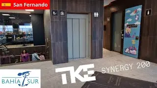 New and beautiful TKE Synergy 200 MRL elevator @ Centro Comercial Bahía Sur, San Fernando, Spain