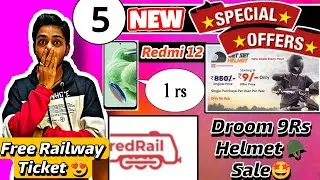 Today's 5 New Loot 😍 | redbus 100% Discount | Redmi 12 @1₹ Contest | Apollo New Loot | Droom 9₹ Sale