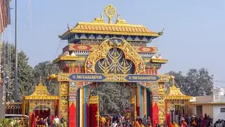 The inauguration ceremony of the Pema Sambhava Temple at the Ngagyur Nyingma Monlam Chenmo.