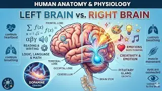 Human Brain Anatomy for beginners Left vs Right Brain Explained ||human anatomy.#humananatomy 