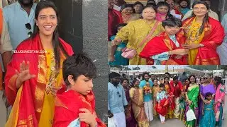 Telugu Tamil Cinema Actress Aishwarya Rajesh Spotted At Tirumala Temple With Her Family