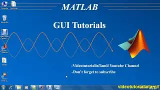 Matlab GUI Tutorial in Tamil - Introduction