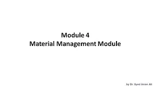 Enterprise System: Material Management & Manufacturing Module Explained | Easy ERP Tutorial