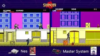 Shinobi - Master System VS NES #retrogaming #nes #mastersystem #shinobi