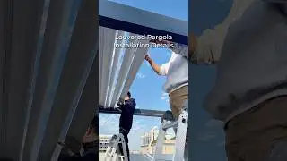 Louvered Pergola Installation Details🛠 #alunotec #pergolacover #diy #aluminiumpergola #pergola