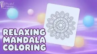 Reverse Coloring a Floral Mandala 🌸 | Relaxing Mandala Video💛🩷 #coloring #mandala #satisfying