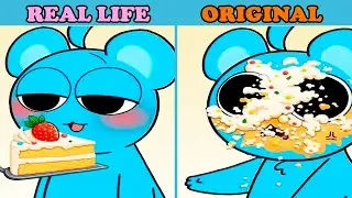 Cake Spoon Game For Sky 🤣 | Real Life vs Original