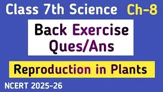 Class 7th Science Chapter 8 || Ques/Ans || Back Exercise  || Reproduction in Plants || NCERT