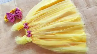 DIY : baby frock cutting and stitching / frills frock design / 4 year baby frock stitching video