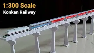 1:300 Scale Konkan Railway Miniature Model For Ganpati Decoration Theme | z scale Indian Train Model