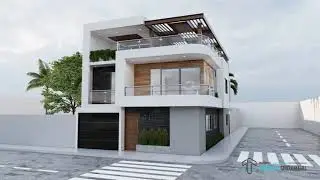 Plano de Casa de 8 x 15 metros | Planos de Casas en Esquina🏡