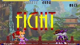 SONIC FREEDOM FIGHTERS 2 PLUS BUNNIE AND SALLY VS FANG AND NACK