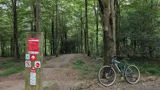 Cardinham Woods mtb full lap raw footage in the rain