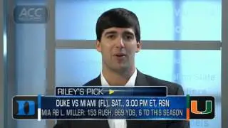 Riley's ACC Football Week 10 Picks