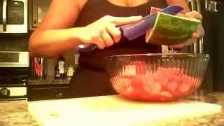 How to Quickly Cut a Watermelon Into Chunks