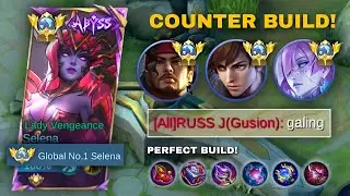 SELENA PERFECT BUILD AGAINST TOP GLOBAL GUSION (BEST BUILD 2025) | SELENA 300 IQ GAMEPLAY - MLBB