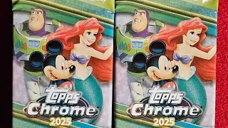 Открытие мегабокса Topps Chrome Disney 2025 года с 60-карточками