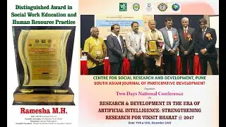 Distinguished Award in Social Work Education and Human Resource Practice (Ramesha M.H.)