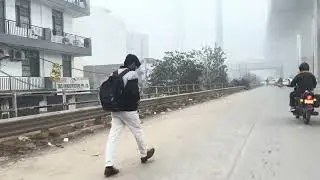 Vishal new Road Travel cold day
