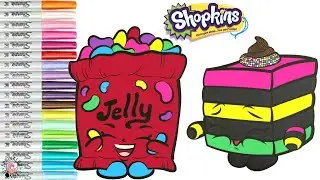 Shopkins Coloring Book Page Jelly B and Le'Quorice Coloring Shopkins with Markers | Sprinkled Donuts