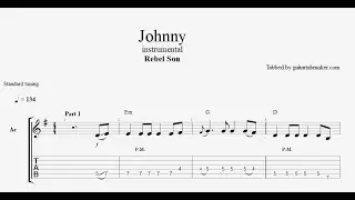 Rebel Son - Johnny TAB - acoustic guitar solo tabs (PDF + Guitar Pro)