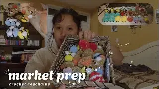market prep with me: crochet keychains