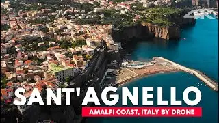 Sant'Agnello Sorrento Amalfi Coast 4K, Drone footage, Italy by drone