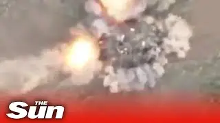 Russian 'ghost' tank keeps rolling forward after major hit from Ukraine forces