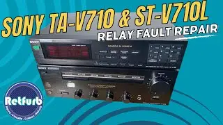 SONY ST-V710L Sticking Relay Issue Repair & TA-V710 Potentiometer clean - Retfurb Vintage Refurb