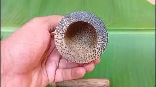 Kithul Wooden Mortar pestle fishtail palm (Caryota Urens)
