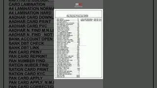Cyber cafe all service price list||Cyber cafe all service list 2025l|