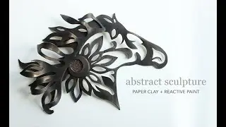 How to Make Contemporary 3D Horse Wall Art with Paper Clay and Modern Masters Oxidizing Metal Paint