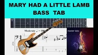 Mary Had a Little Lamb | DOUBLE TROUBLE | BASS Tab | #tutorial #Mastertabs#BestFreeYoutubeMusic#