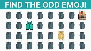 Find The Odd Emoji Out vest #158 - Easy level by Imis