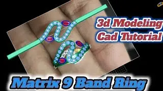 matrix 9 band ring | jewelry cad tutorial | rhino 3d | 3d modeling | jewellery cad design ring
