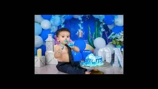 bday decortion# #happybirthday #bluetheam #birthdaydecor #firstbdaycerebrtion #cakesmash#mermaid