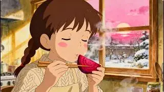 Winter Solace: Roasting Earthy Beets on a Snowy Day ✨ | Ghibli Style ASMR ❄️