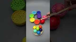 ✨Reverse Zen Art📿Calming Pearl,Crystal and Colorful Beads in Wood Cups #asmr #beads #dominogirl