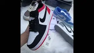 AJ1 Low's Red Black - Sneaker for men in Karachi, Pakistan