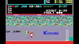Hyper Olympic (Track & Field's clone) - complete playthrough