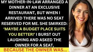 My MIL Banned Me From Dinner, I Burst Out Laughing And Asked The Owner For A Seat, Because The Owner