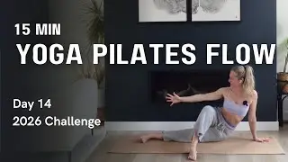15 Min Yoga Pilates Flow | Full Body Stretch & Strengthen | Day 14 - 21 Day Challenge