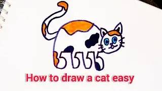 How to Draw a Cat from Numbers 5555 | Easy Drawing for Kids