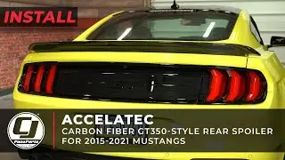 2015-2023 Mustang Install | Accelatec Carbon Fiber GT350-Style Rear Spoiler