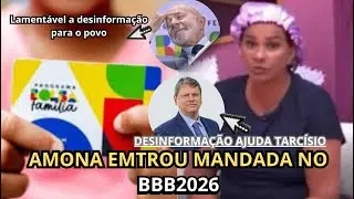 Atriz desinformada no BBB com fake News sobre bolsa fam&iacute;lia  